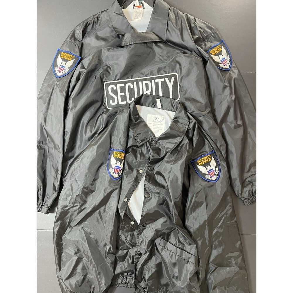 Security‎ Jacket Lot Of 3 Nylon Coach Jackets With Security Patches Black